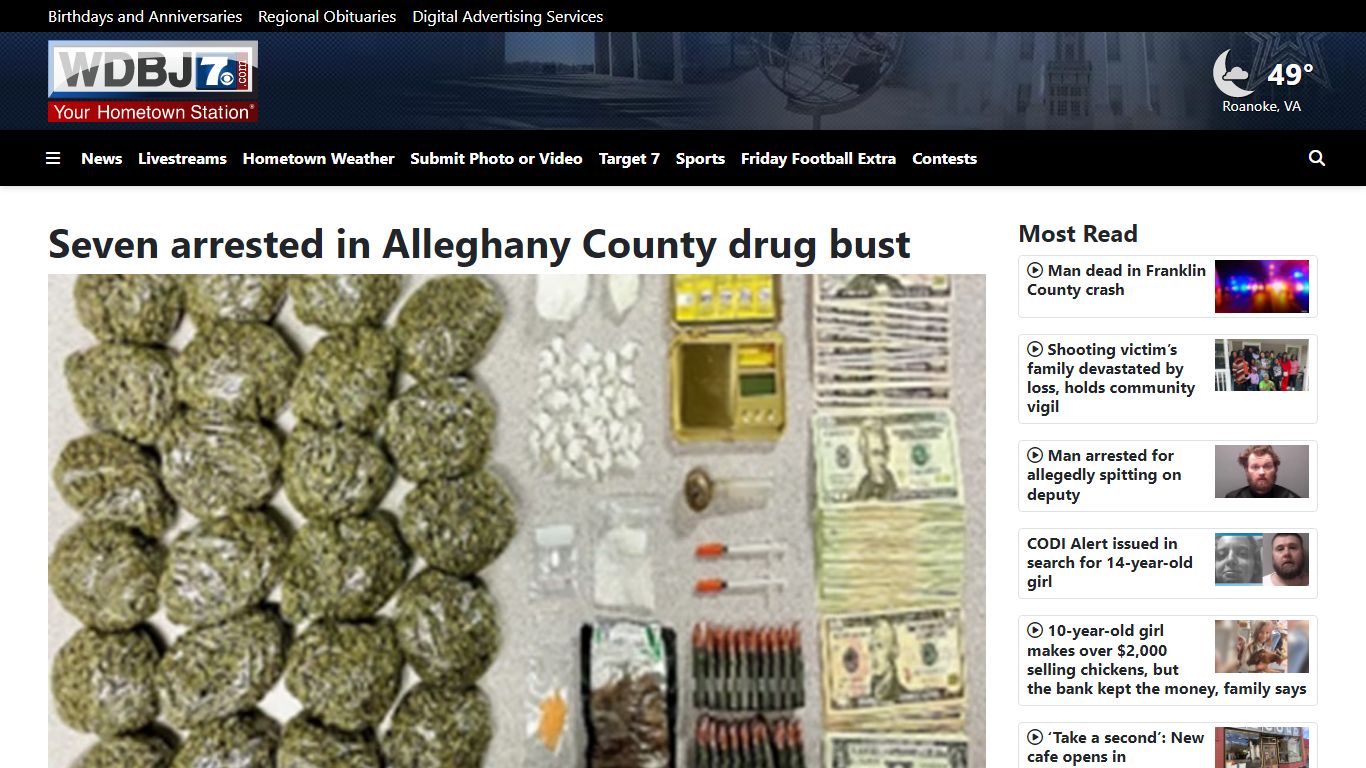 Seven arrested in Alleghany County drug bust - WDBJ